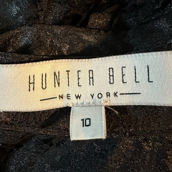 Hunter Bell Victorian Gothic Ariana Ruched Black Dress 10 Vintage Inspired - Picture 11 of 15